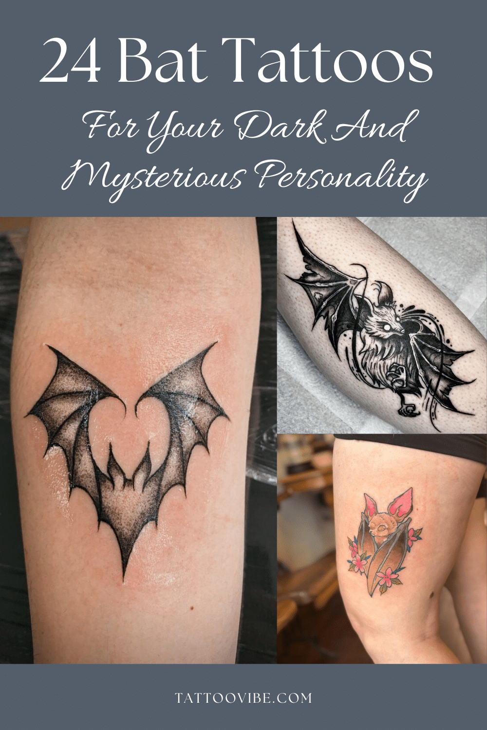 24 Tatuagens de morcego para a sua personalidade sombria e misteriosa