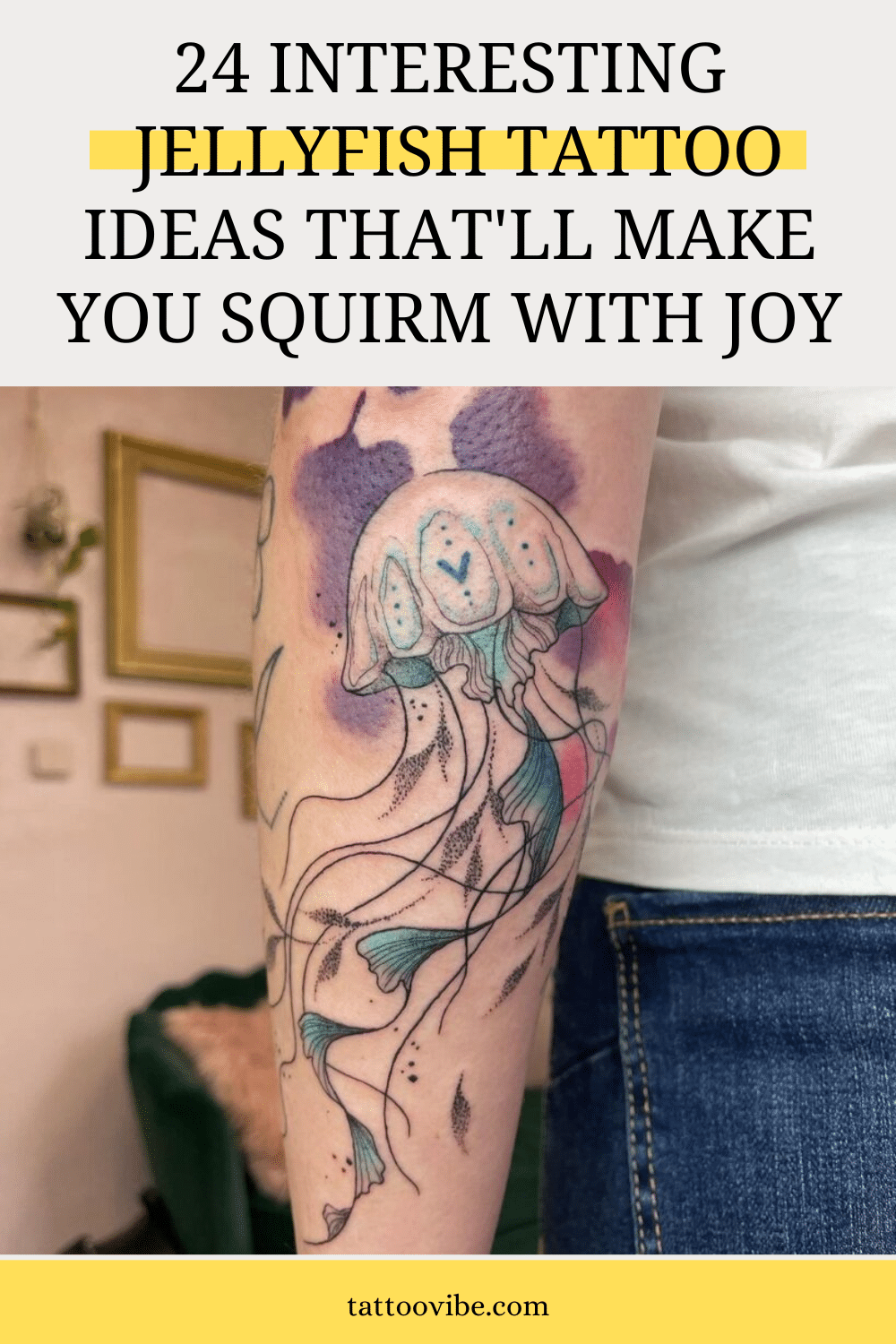 24 idées intéressantes de tatouages de méduses qui vous feront frémir de joie