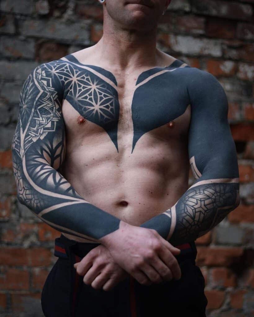 22 Black Sleeve Tattoos To Rock The Macro Ink Trends