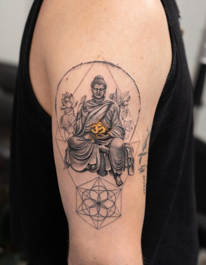 23 brillanti tatuaggi di Buddha che vi porteranno la pace