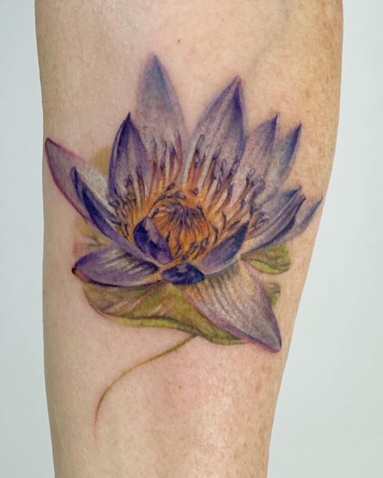 25 Enthralling Water Lily Tattoos For A Splash Of Elegance