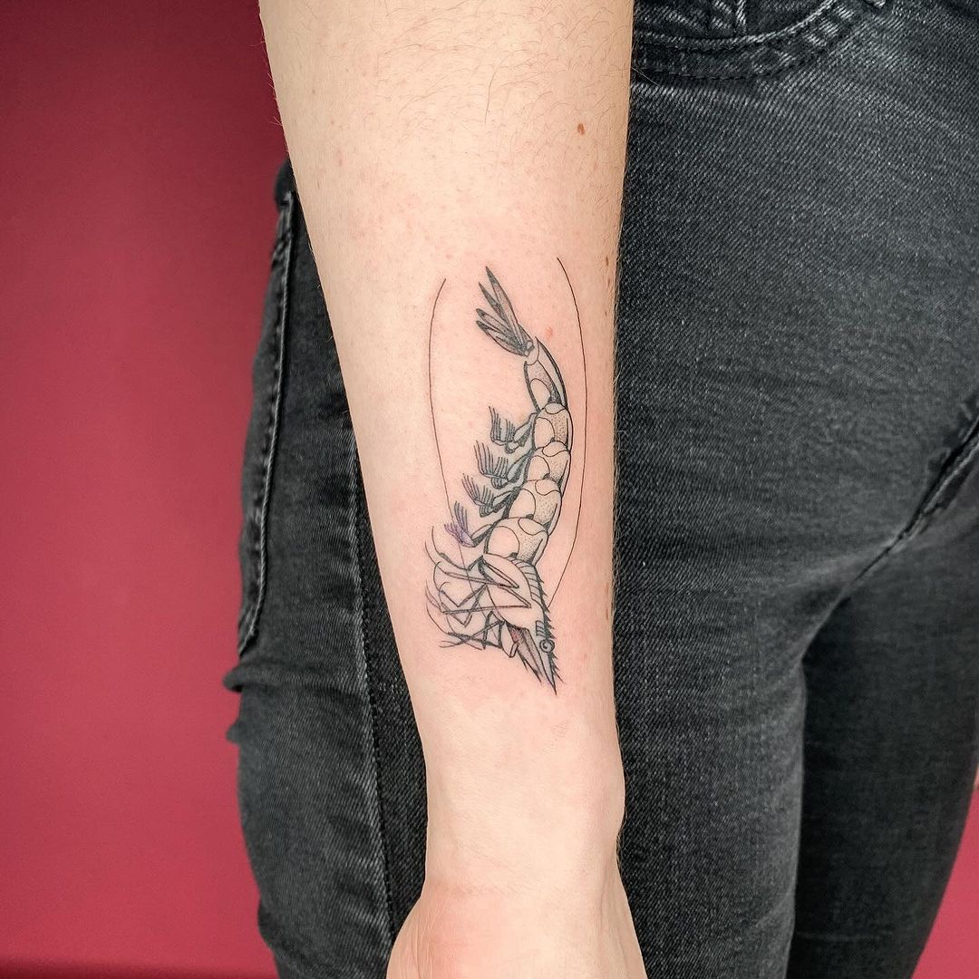 21 Irresistible Shrimp Tattoo Ideas That'll Have You Hooked