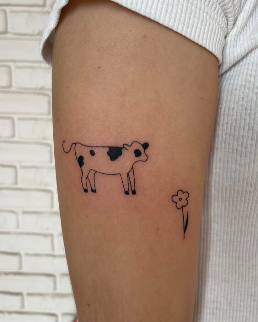 21 Incredible Cow Tattoos That'll Make You Spit Up Your Milk