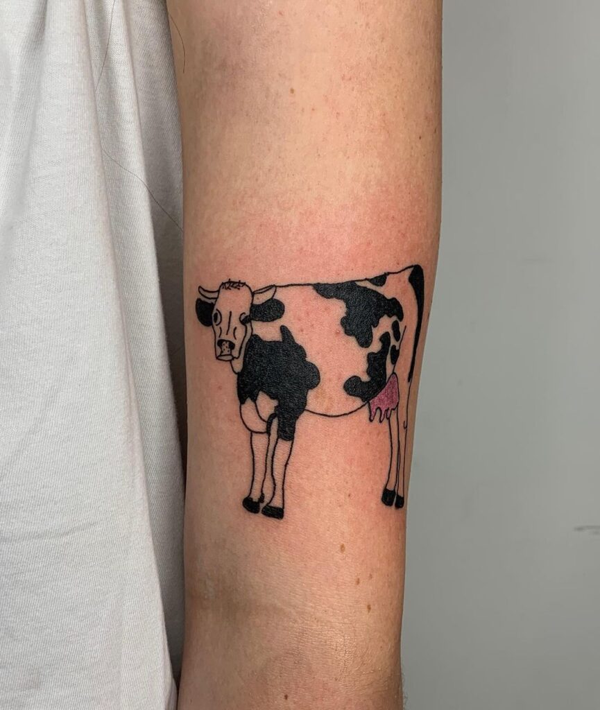 21 Incredible Cow Tattoos That'll Make You Spit Up Your Milk