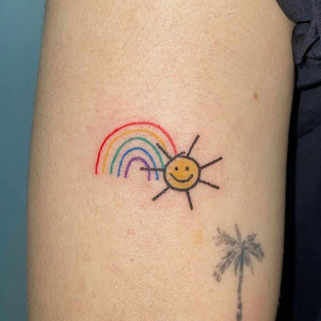 23 ideas de tatuajes arco iris que te dejarán impresionado