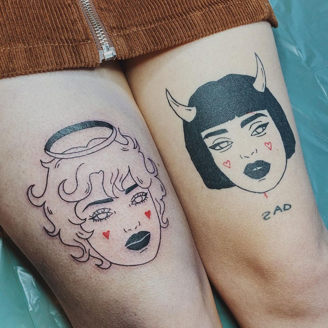 22 Angel And Devil Tattoo Ideas Where Good And Evil Collide
