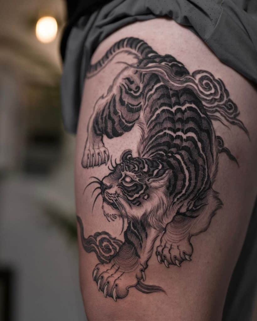 23 idee di tatuaggio con la tigre da rubare immediatamente