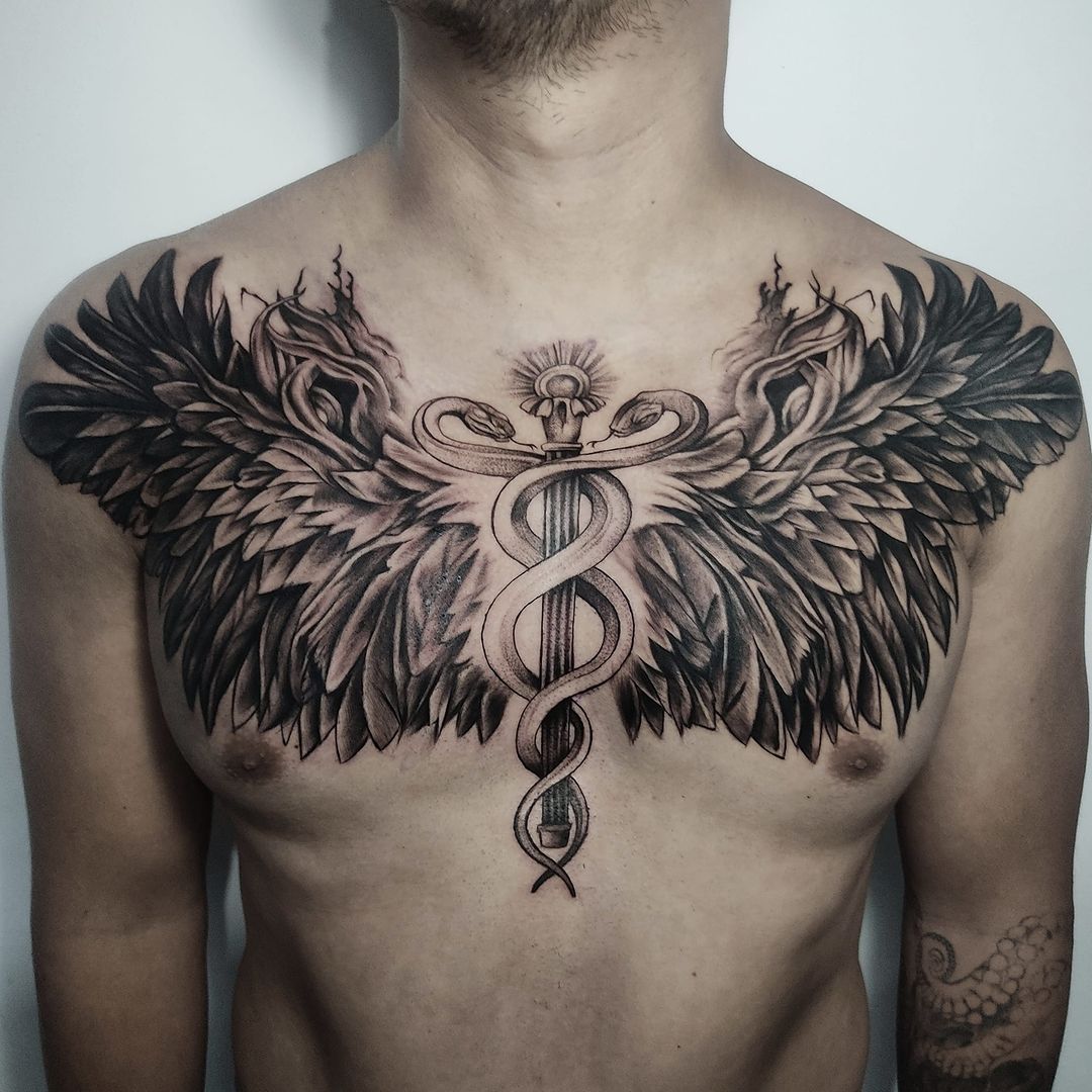 21 Superior Caduceus Tattoo Ideas You'll Want To Get Inked