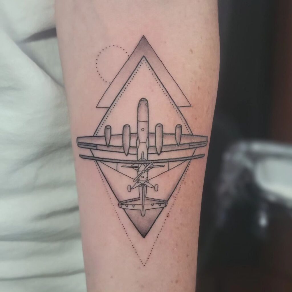 25 Exciting Airplane Tattoo Ideas To Please Your Wanderlust