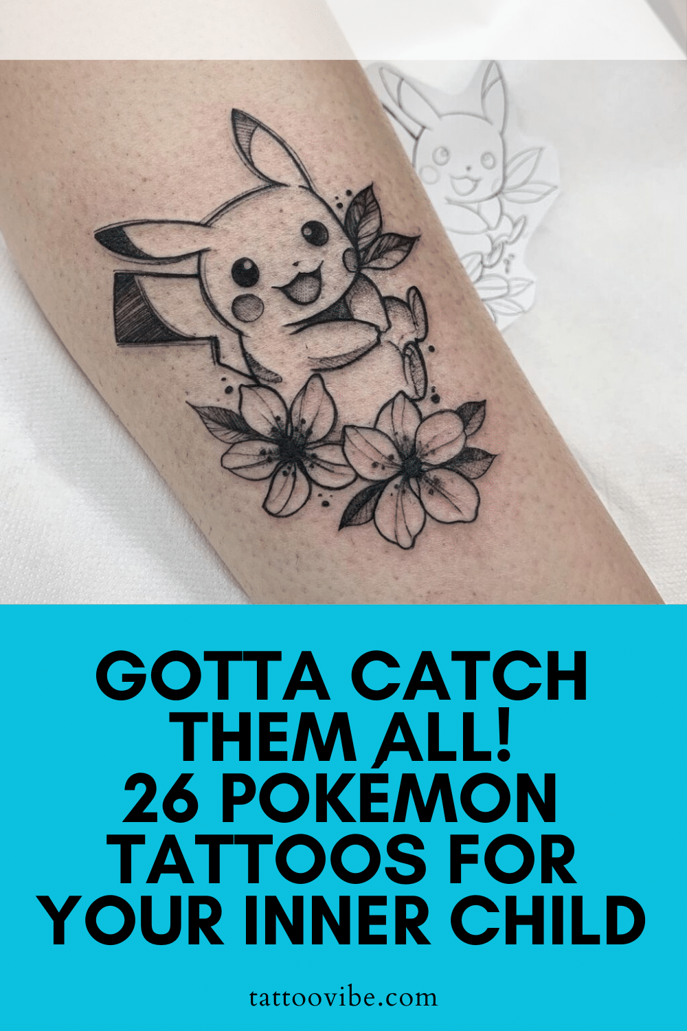 Bisogna catturarli tutti! 26 tatuaggi Pokémon per il tuo bambino interiore
