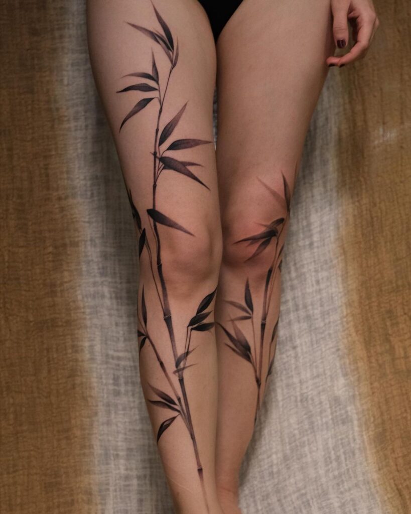 20 ideas de tatuajes en la pierna para las amantes de la tinta