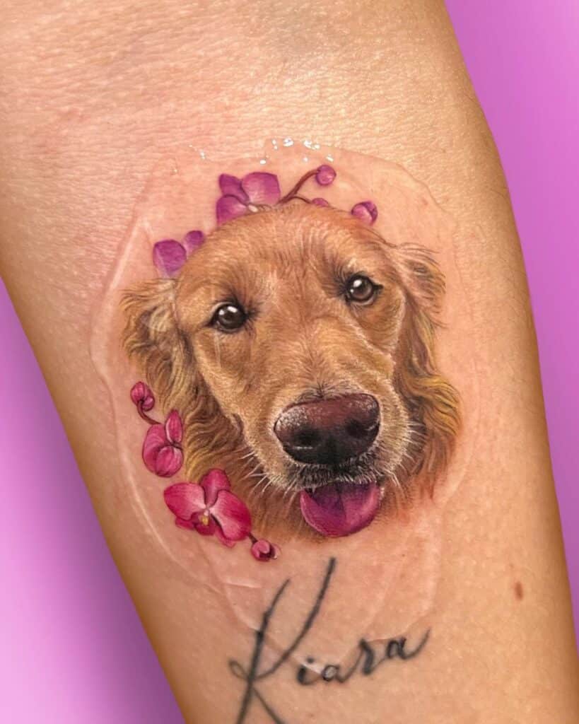 20 Golden Retriever Tattoo Ideas For Lovers Of Canine Charm