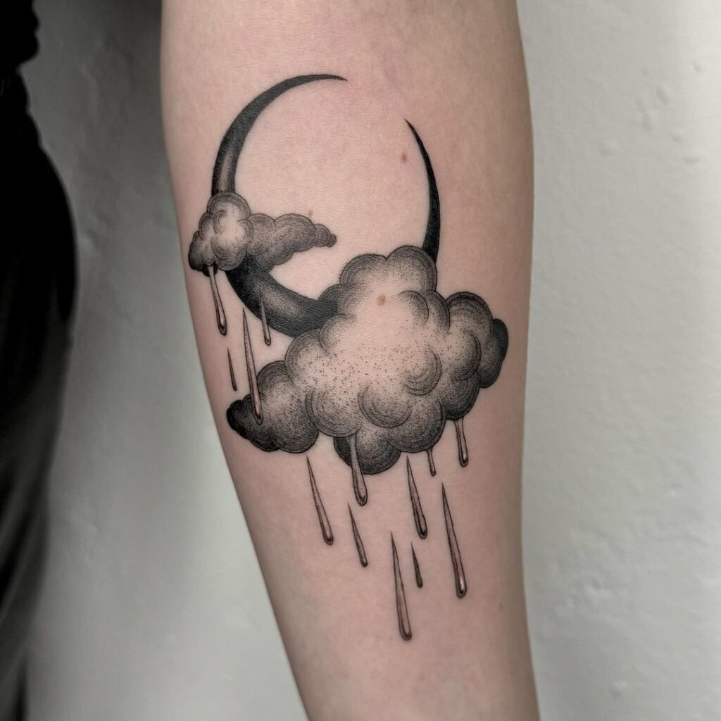 21 ideas únicas de tatuajes de nubes que demuestran que sólo el cielo es el límite