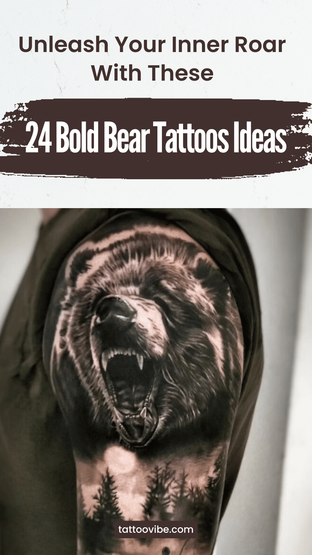 24 Ideias arrojadas para tatuagens de ursos