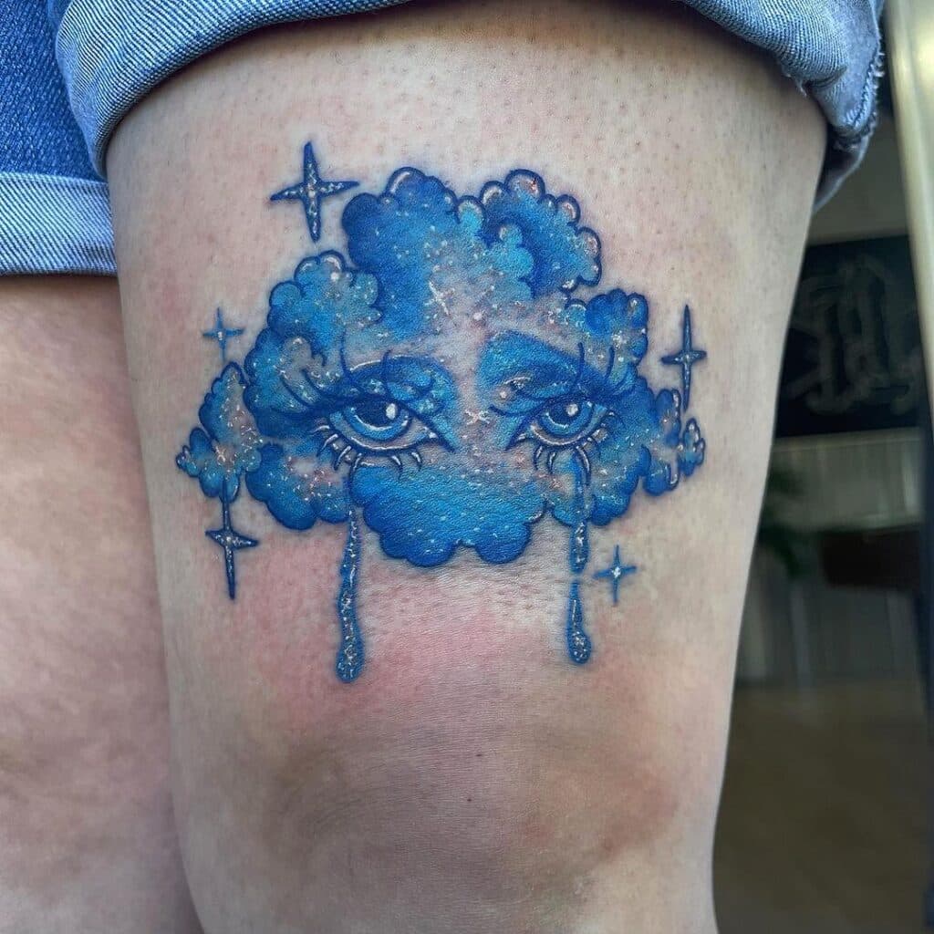 21 ideas únicas de tatuajes de nubes que demuestran que sólo el cielo es el límite