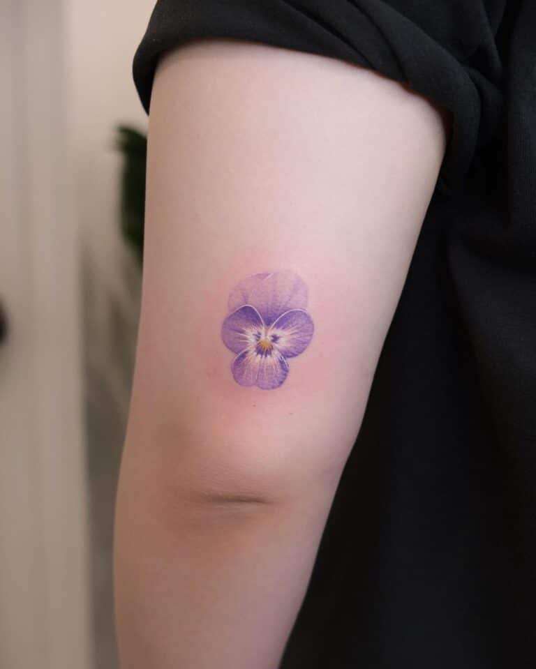 21 Alluring Violet Flower Tattoos For A Delicate Expression