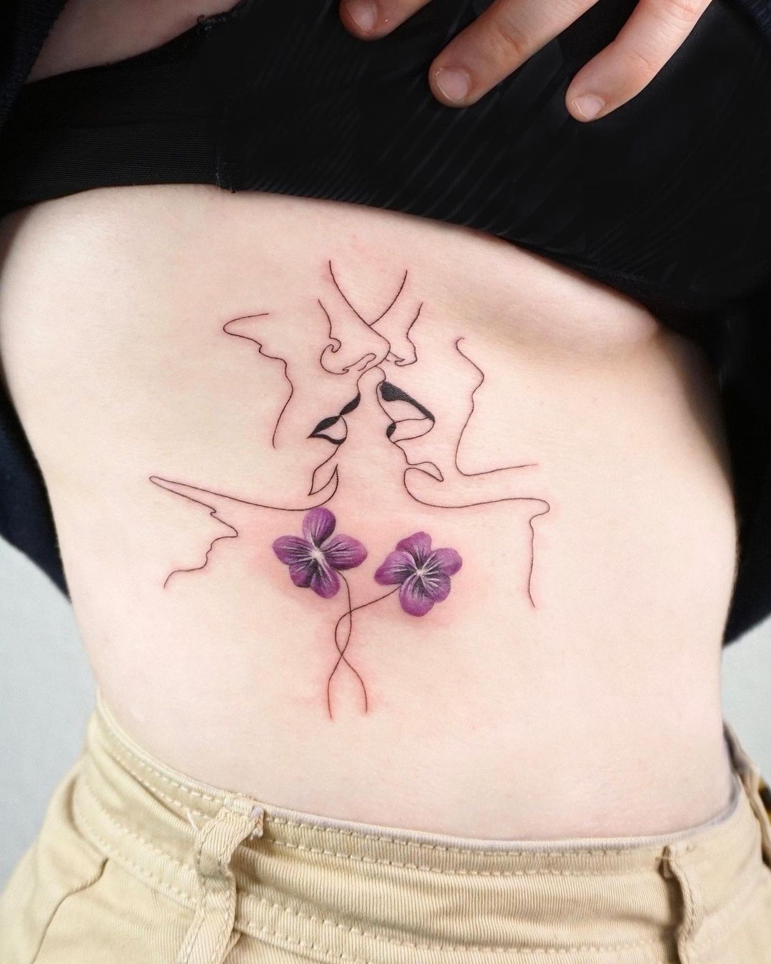 21 Alluring Violet Flower Tattoos For A Delicate Expression