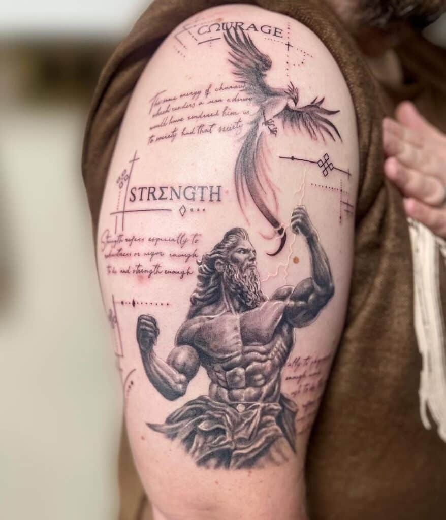 20 ideias de tatuagens de Zeus dignas dos deuses