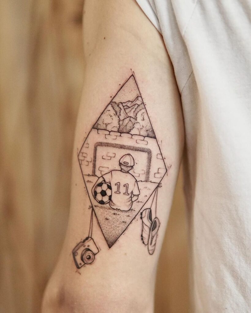 25 sensacionales tatuajes de fútbol para aficionados extremos
