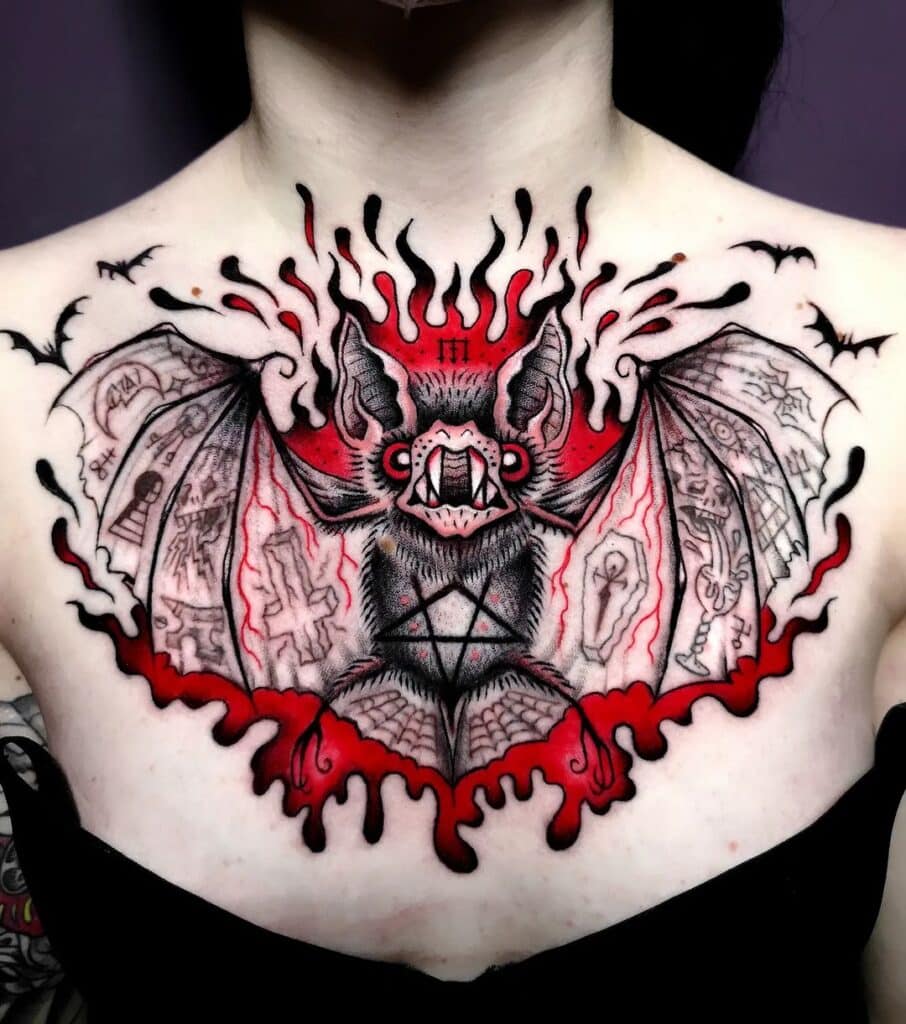 24 tatuajes de murciélagos para tu personalidad oscura y misteriosa