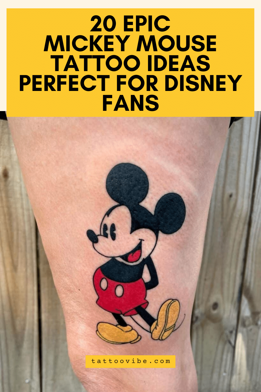 20 Epic Mickey Mouse Tattoo-Ideen perfekt für Disney-Fans