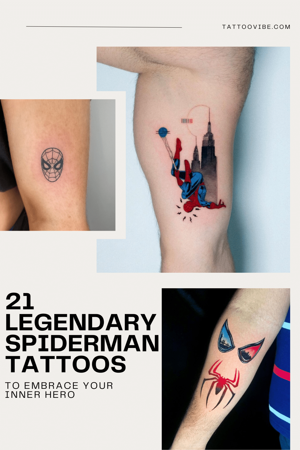 21 tatouages légendaires de Spiderman pour embrasser le héros qui sommeille en vous