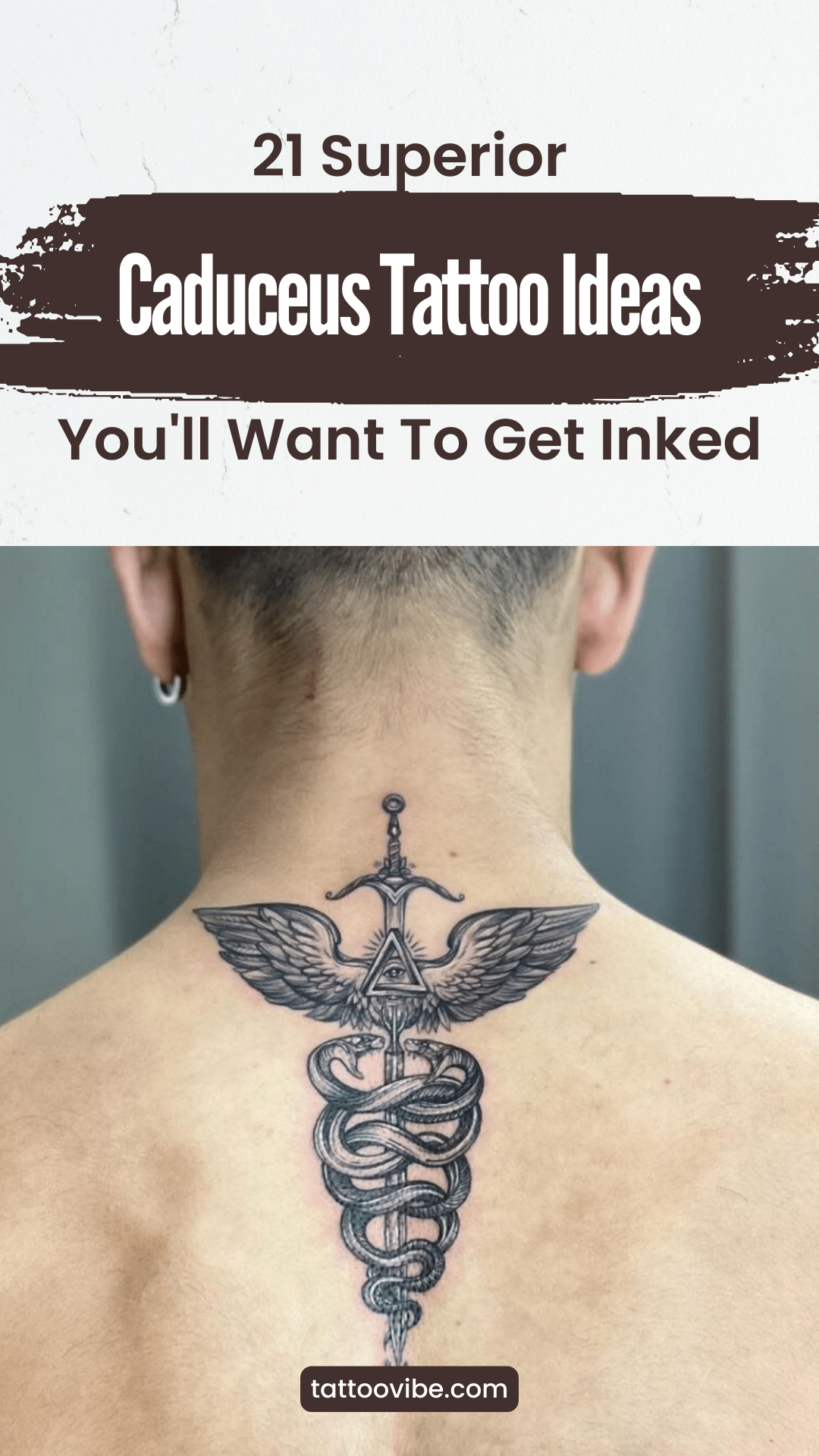 21 ideas de tatuajes de caduceo que querrás tatuarte