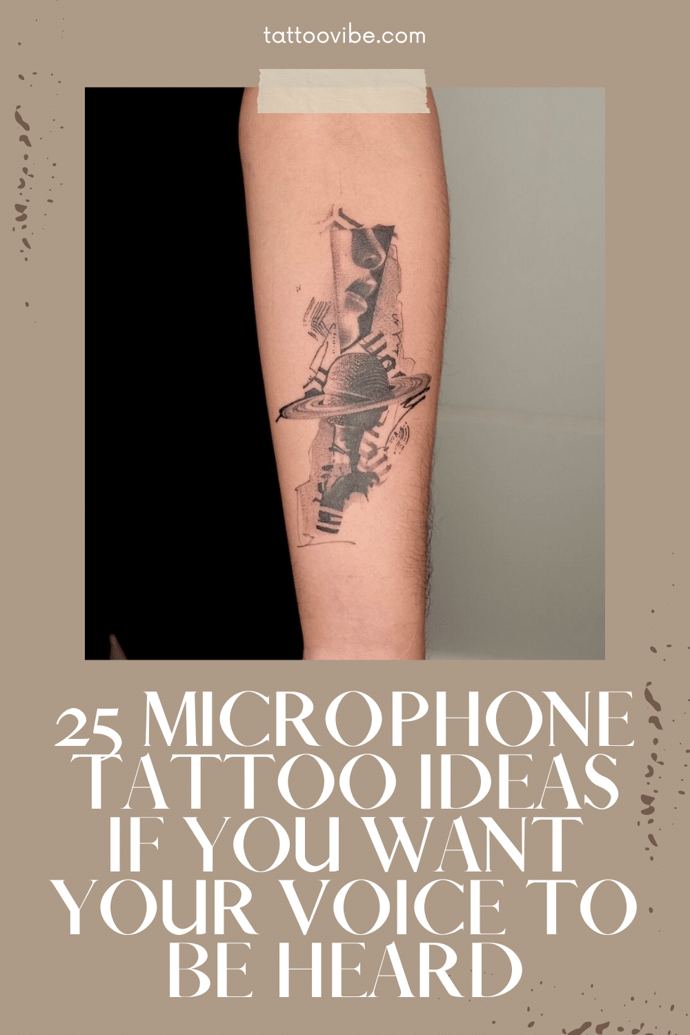 25 Mikrofon-Tattoo-Ideen, wenn Sie möchten, dass Ihre Stimme zu hören ist