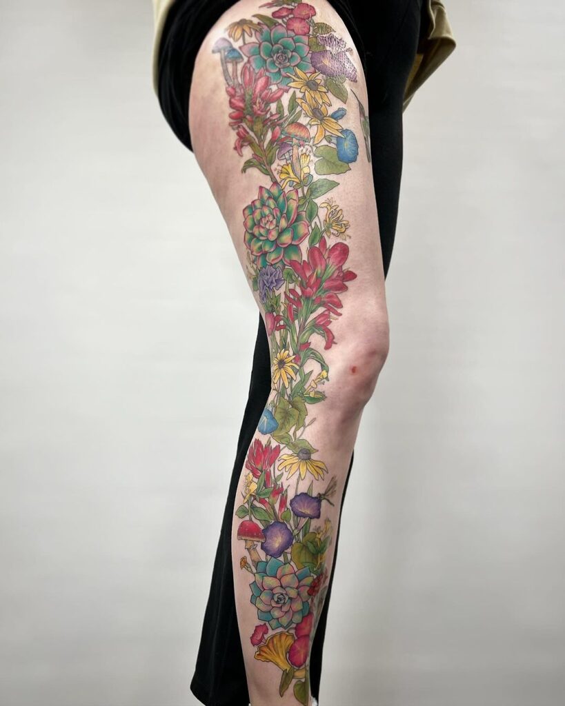 20 impresionantes ideas de tatuajes en la pierna para los amantes de la tinta