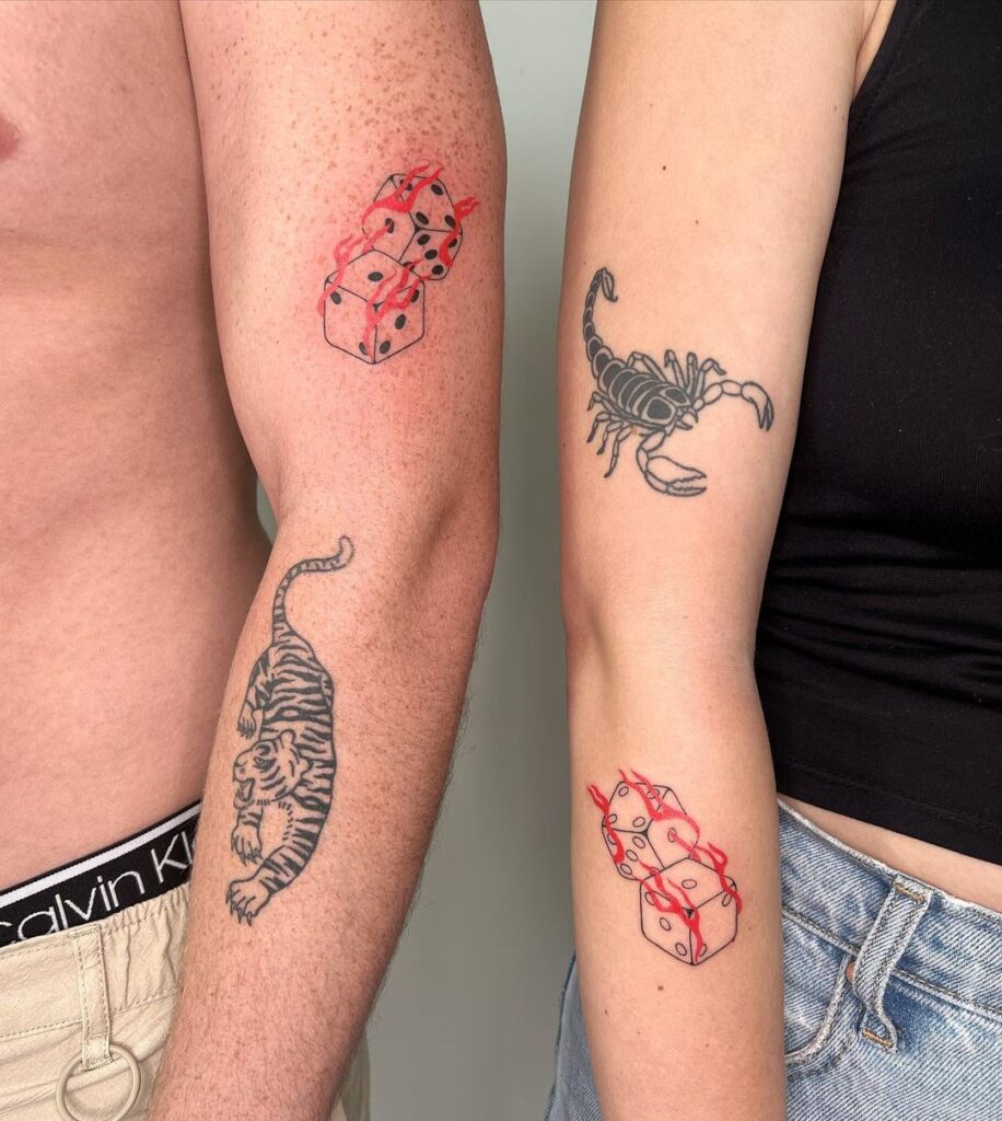 25 tatuaggi di dadi che vi faranno sentire come dei vincenti