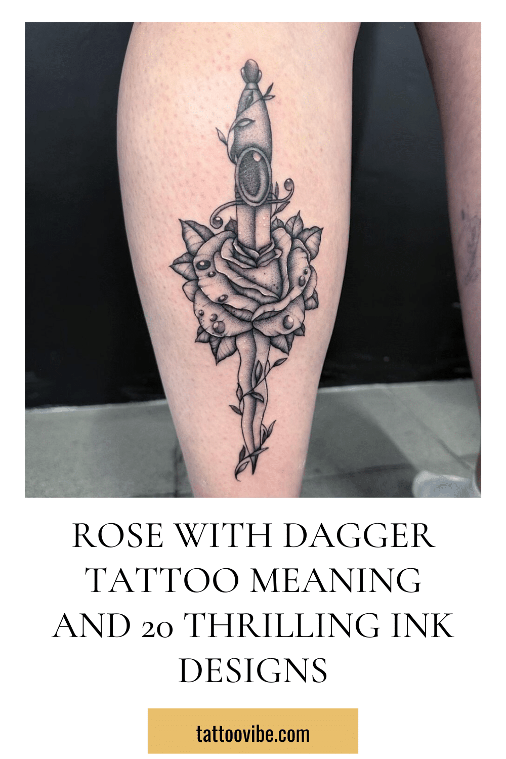 Rose mit Dolch Tattoo Bedeutung und 20 spannende Tinte Designs