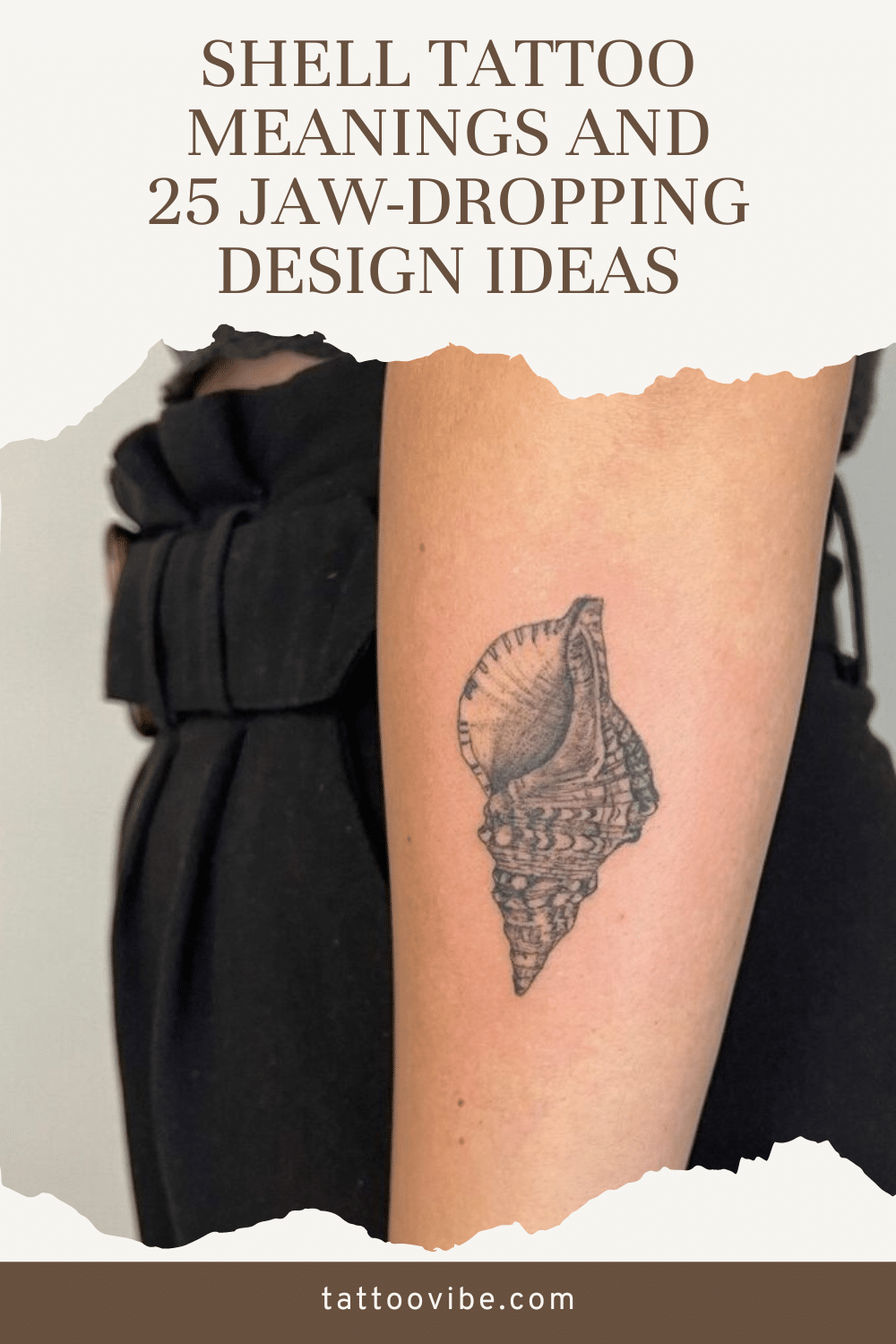 Significados de tatuagens de conchas e 25 ideias de desenhos de cair o queixo
