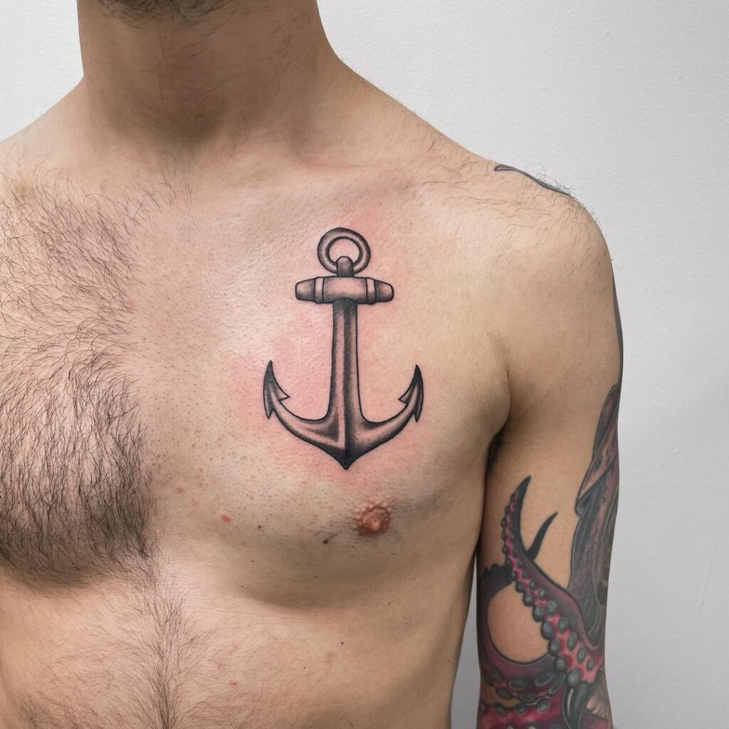 23 Erstaunliche Anker-Tattoos, die Sie im Sturm schützen