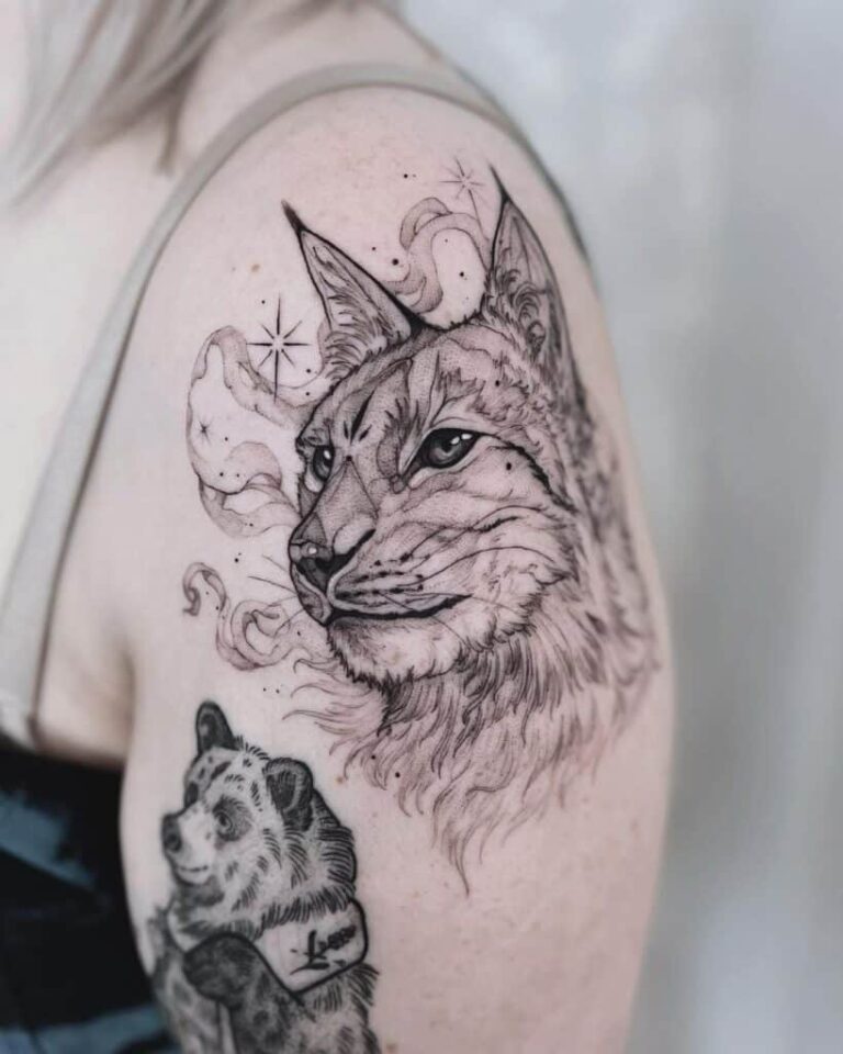 20 Impressive Lynx Tattoos That Make The "Purr-fect" Ink