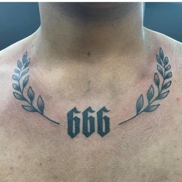 20 asombrosas ideas de tatuajes del 666 que llaman la atención