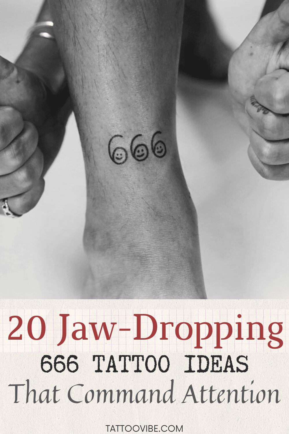 20 idées de tatouage 666 qui attirent l'attention