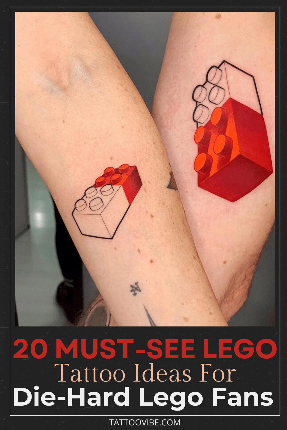 20 tatuajes de Lego que no te puedes perder