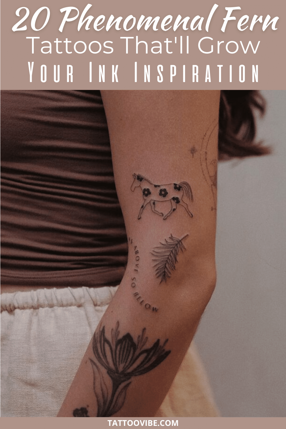 20 fenomenales tatuajes de helechos que harán crecer tu inspiración de tinta