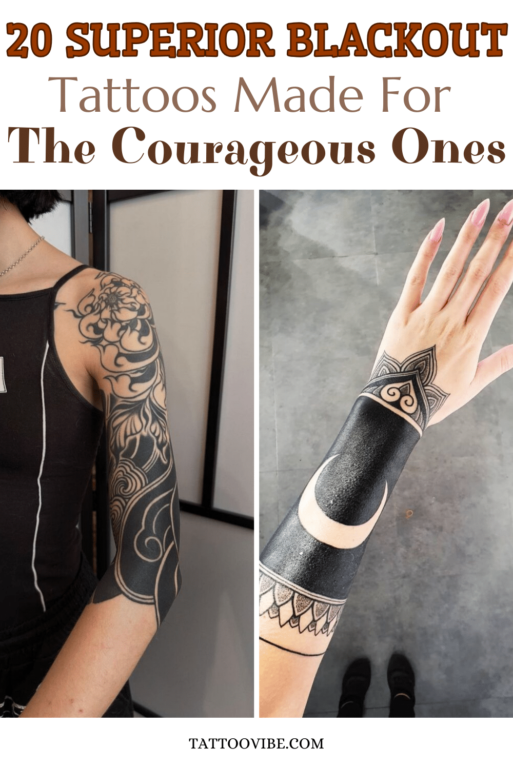 20 tatuaggi blackout di qualità superiore fatti per i più coraggiosi