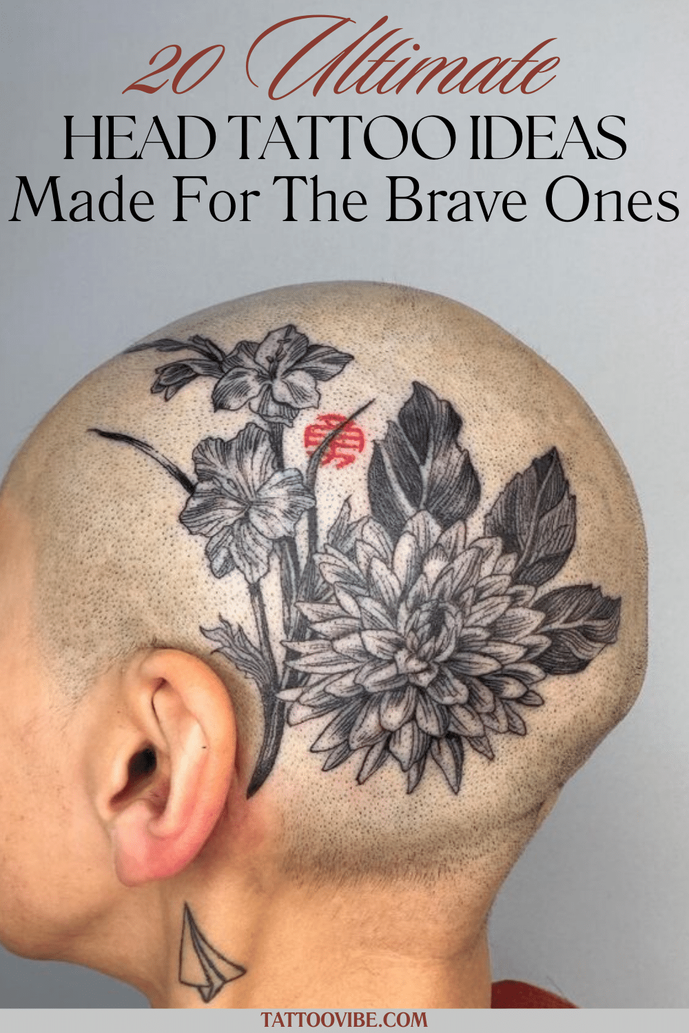 20 ideias de tatuagens na cabeça feitas para os corajosos