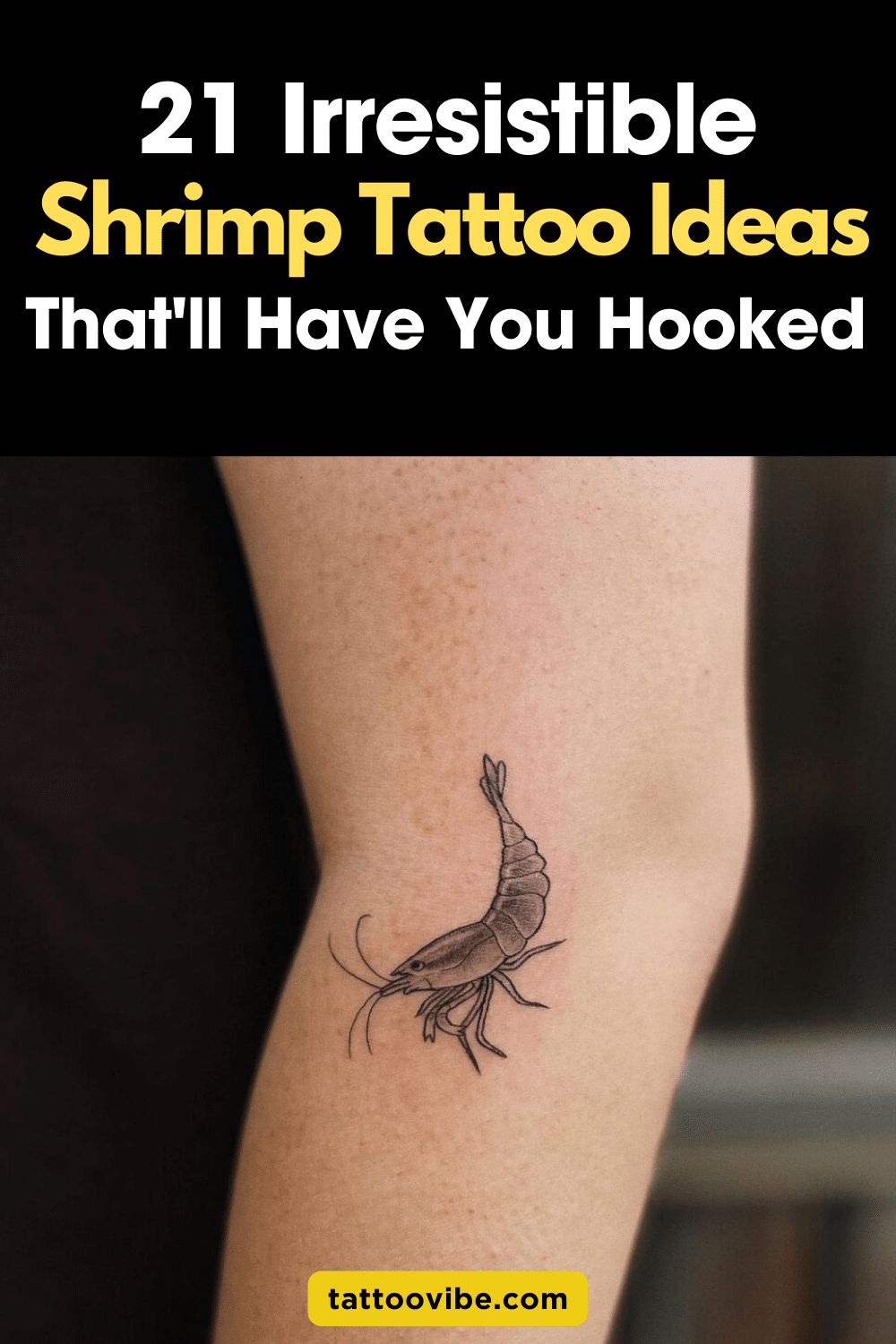 21 ideas irresistibles para tatuarte gambas que te engancharán