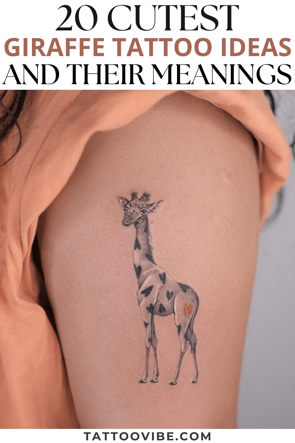 Las 20 ideas más bonitas de tatuajes de jirafas y sus significados
