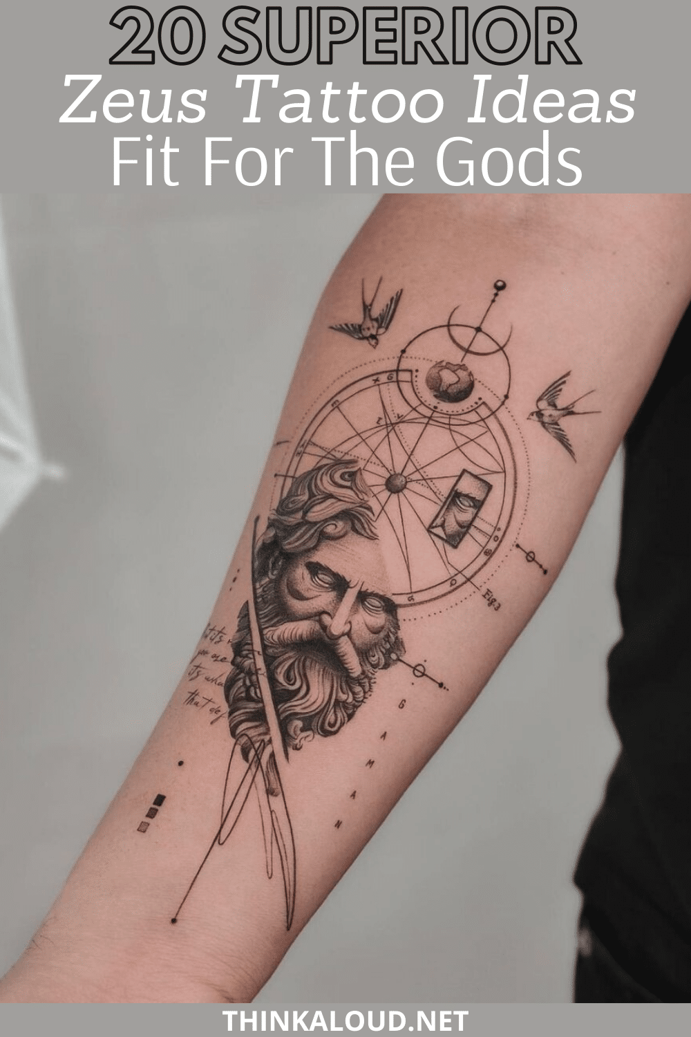 20 ideias de tatuagens de Zeus dignas dos deuses